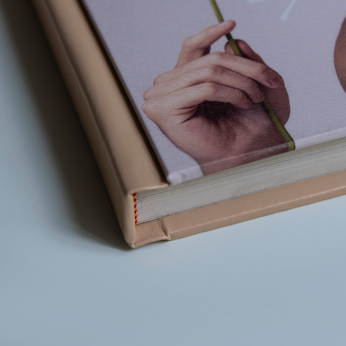 Detalle real del lomo, la encuadernación y el canto de las hojas del libro Mi querido Cyrien.